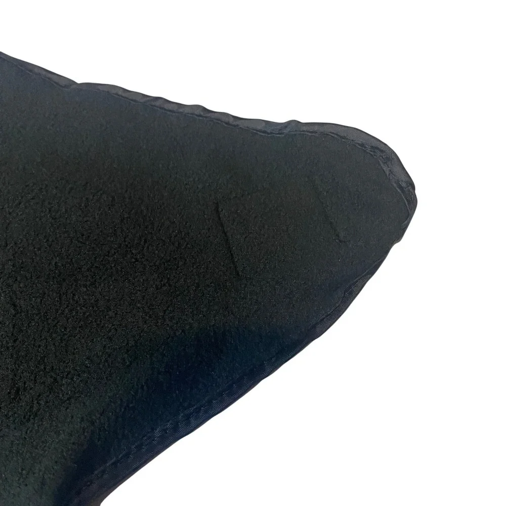 Black Neoprene Face Mask Neck Warmer With Button Closure For Winter Sports Ski M